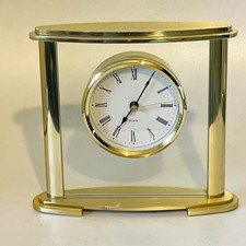 Marks & Spencer  Quartz  Clock  Gold Mantle Classic Desk Shelf Working