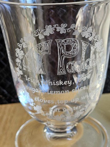 Vintage hot paddy glass with - glass,