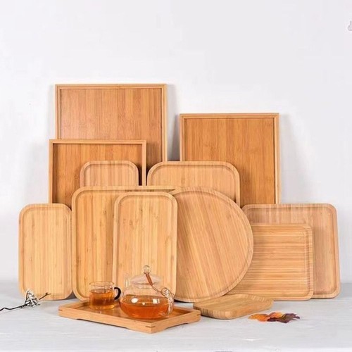 1pc wooden bamboo serving tray - serving,