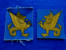 2 X 43RD WESSEX DIVISIONAL BRIGADE PRINTED FORMATION ARM BADGES