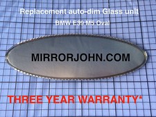 BMW E39 M5 Oval Auto Dim Auto-Dimming Rearview mirror Replacement Glass unit