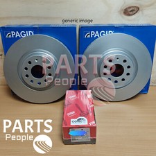 FOR VW PASSAT CC B6 2.0 TFSI 2008-2012 PAGID FRONT BRAKE DISCS 312MM & TRW PADS