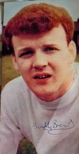 HAND SIGNED PIC AUTOGRAPH LEEDS UNITED BILLY BREMNER plus team pic article