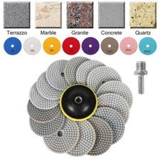 16Pcs Diamond Polishing Pads Wet Dry 4 Inch Kit for Concrete Quartz Marble Tiles