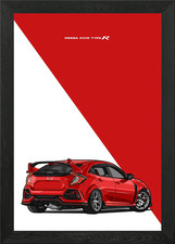 honda civic type r red Framed