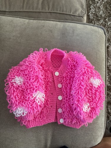 Hand knitted loopy - knitted,