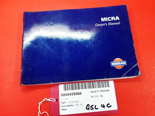 Nissan micra handbook - ,