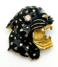Vintage Black Panther Brooch