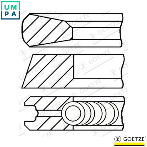 Piston ring kit - 4x,