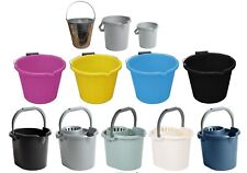 5L/9L/10L/14L/16L Plastic Buckets With Pouring Lip & Carry Handle Home Garden UK