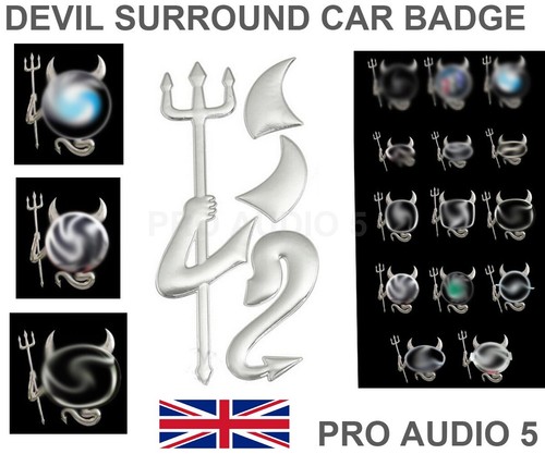 Chrome devil demon car emblem - devil,