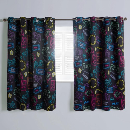 Gaming eyelet curtains - gaming, pair