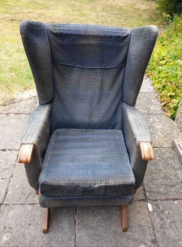 Vintage 1960s wingback rocking - 1960s,