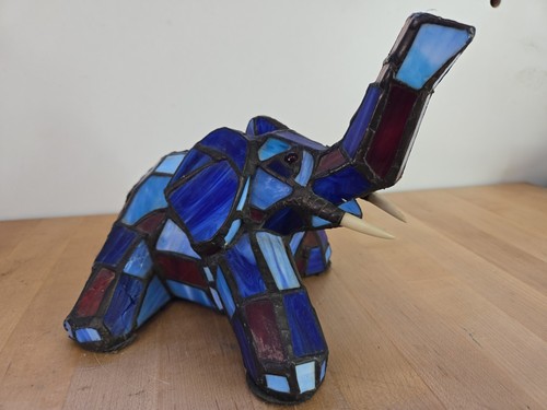 Vintage elephant table lamp - elephant,