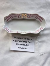 Maxim's de Paris Cigar Ashtray Rest Ceramic Art Nouveau