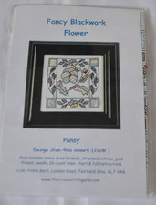 Fancy Blackwork Flower 'Pansy'