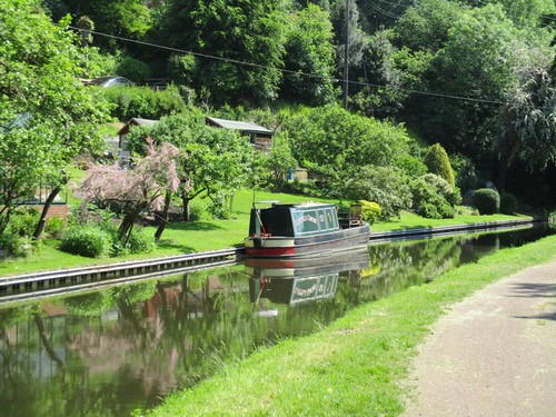 Photo small canal boat - small,
