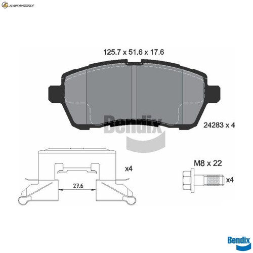 Brake pad set disc - pad,