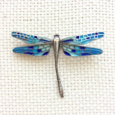 Arior enamel dragonfly silver