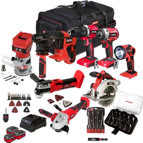 Excel 18v 8pcs power - excel,