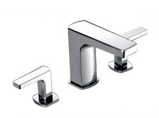 Roca Escuadra 3 Hole Basin Mixer Tap with Pop-up Waste A5A4420c00
