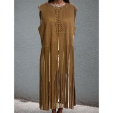 Women Sleeveless Tassels Vest