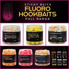 STICKY BAITS FLUORO HOOKBAITS  - FULL RANGE - NEW |CARP FISHING POP UPS/WAFTERS