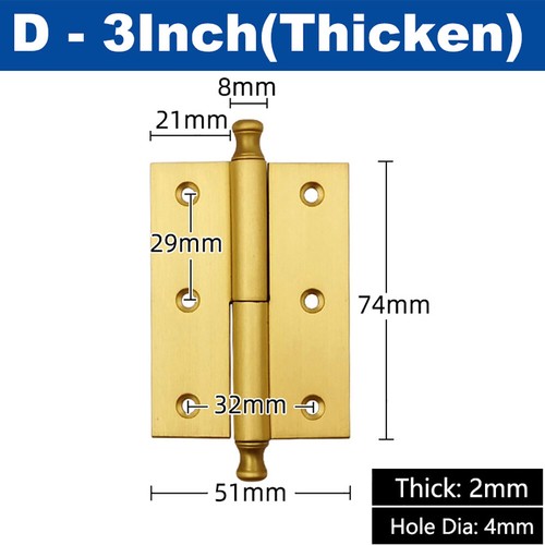 Brass door butt - door, cabinet
