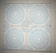 VINTAGE 1960 1970 RETRO  PILKINGTON'S WALL TILE 6in  square Light Blue and White