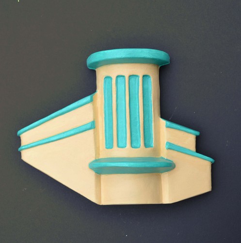 Art deco wall - plaque,