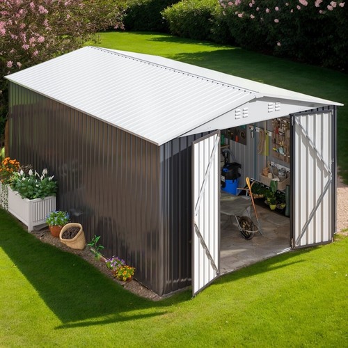 10x14ft outdoor metal storage - 10x14ft,