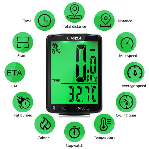 Lixada wireless bike computer - bike,