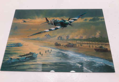 Raf spitfire glass print - glass, 50