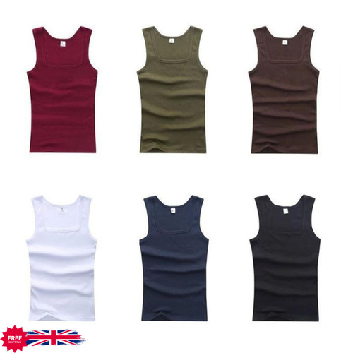 Mens vest tops 100 - mens, cotton