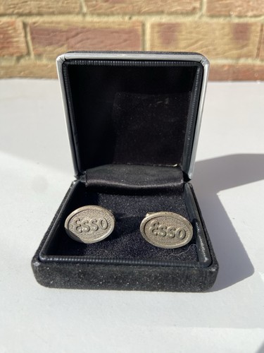 Vintage esso cufflinks - esso, silver?