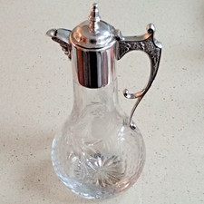 Vintage Etched Glass Claret