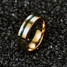 Mens 18K Gold Plated Titanium