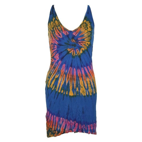 Tie dye halter mini - tie,