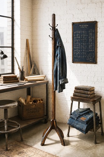 Antique hall tree clothing - antique,