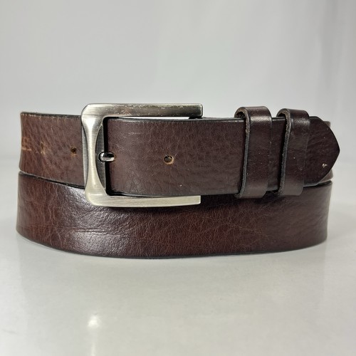 Worn brown genuine leather - brown,