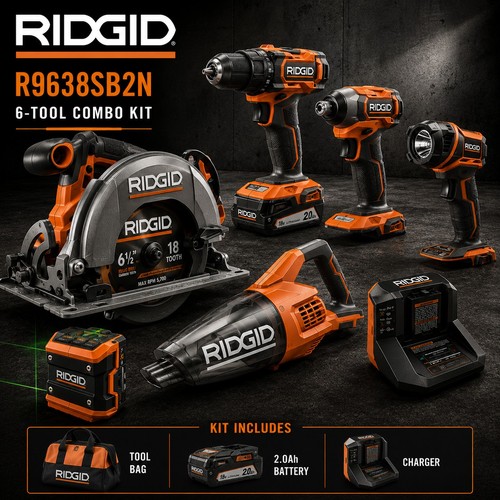 Ridgid r9638sb2n 18v cordless - ridgid,