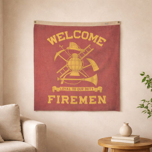 Vintage faded cotton - faded, fireman