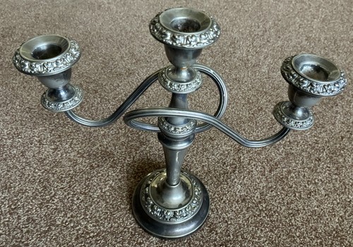 Silver plated arm candelabra - silver,