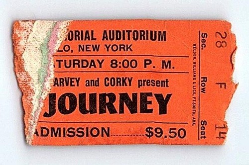Journey concert ticket stub - journey,