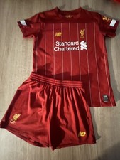 Boys New Balance Liverpool Football Shirt and Shorts kit age 6-7