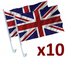 10x Union Jack Flag Car Window