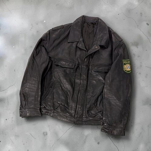German polizei leather - polizei, jacket