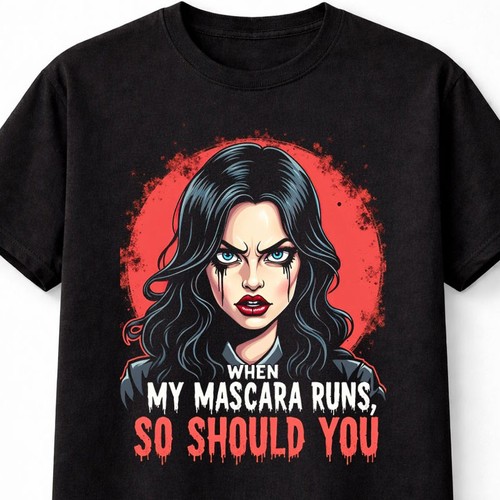 Mascara runs goth girl - girl, funny