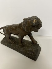 Antique roaring lion spelter