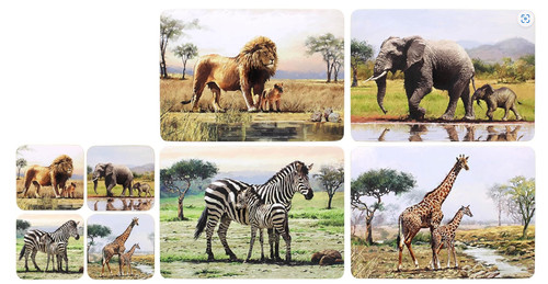 Safari dinner placemats - placemats, &